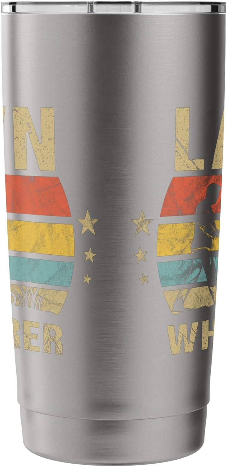 Lawn Whisperer Retro Landscaping Lawn Mowing Stainless Steel Insulated Tumbler