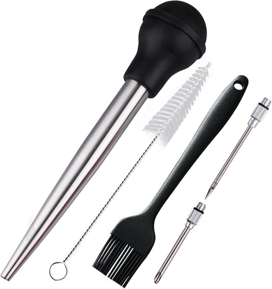 Turkey Baster, Baster Syringe for Cooking, Stainless Steel Baster with