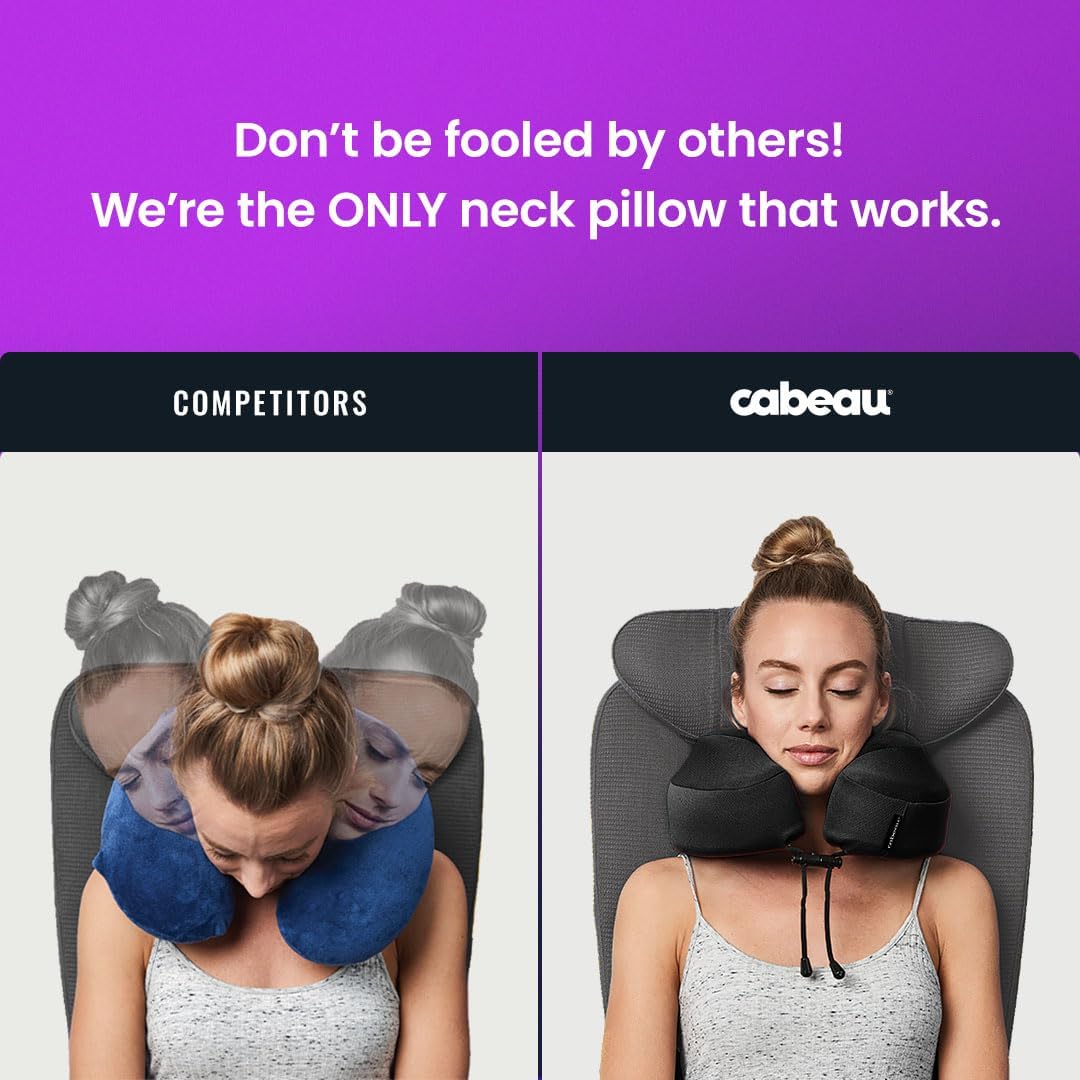 Cabeau Evolution S3 Airplane Travel Pillow for Long Flights - Supporti