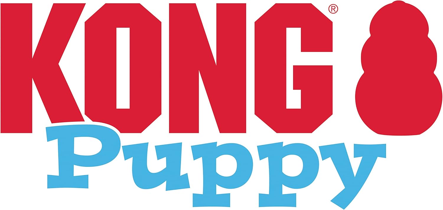 KONG Puppy - Natural Teething Rubber Chew Toy for Dogs - Stuffable Dog