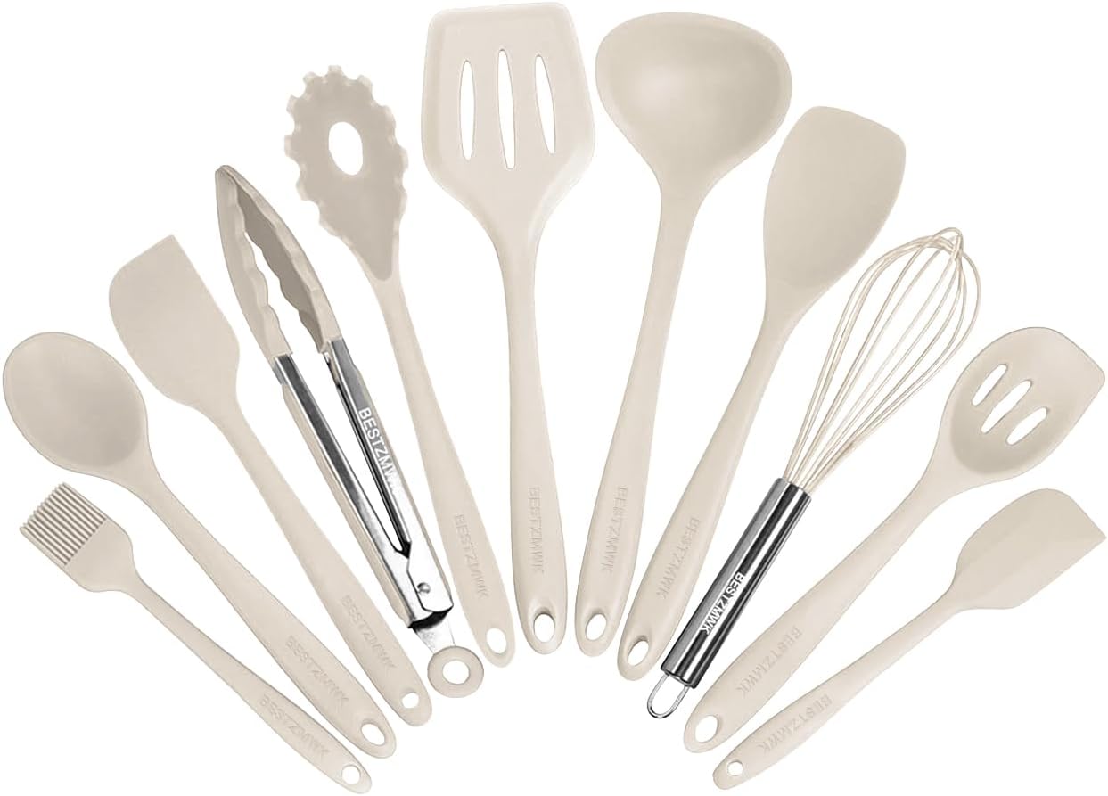 Kitchen Utensil Set - 11 Cooking Utensils - Colorful Silicone Kitchen 