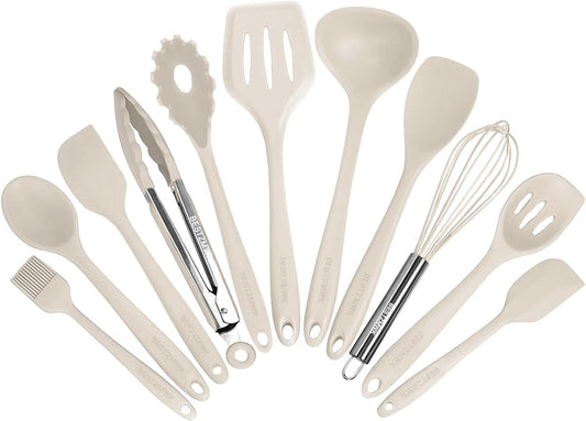 Kitchen Utensil Set - 11 Cooking Utensils - Colorful Silicone Kitchen 