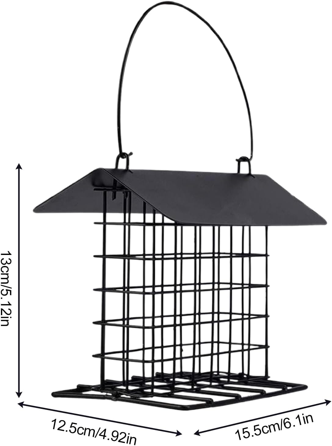 Suet Feeder, Reusable Squirrel Proof Bird Feeding Station | Cage for Suet Cakes, Woodpeckers, Hummingbirds, Parrots, and All Wild Bird Species, Outdoor Garden Backyard Deck Feeder Accessory