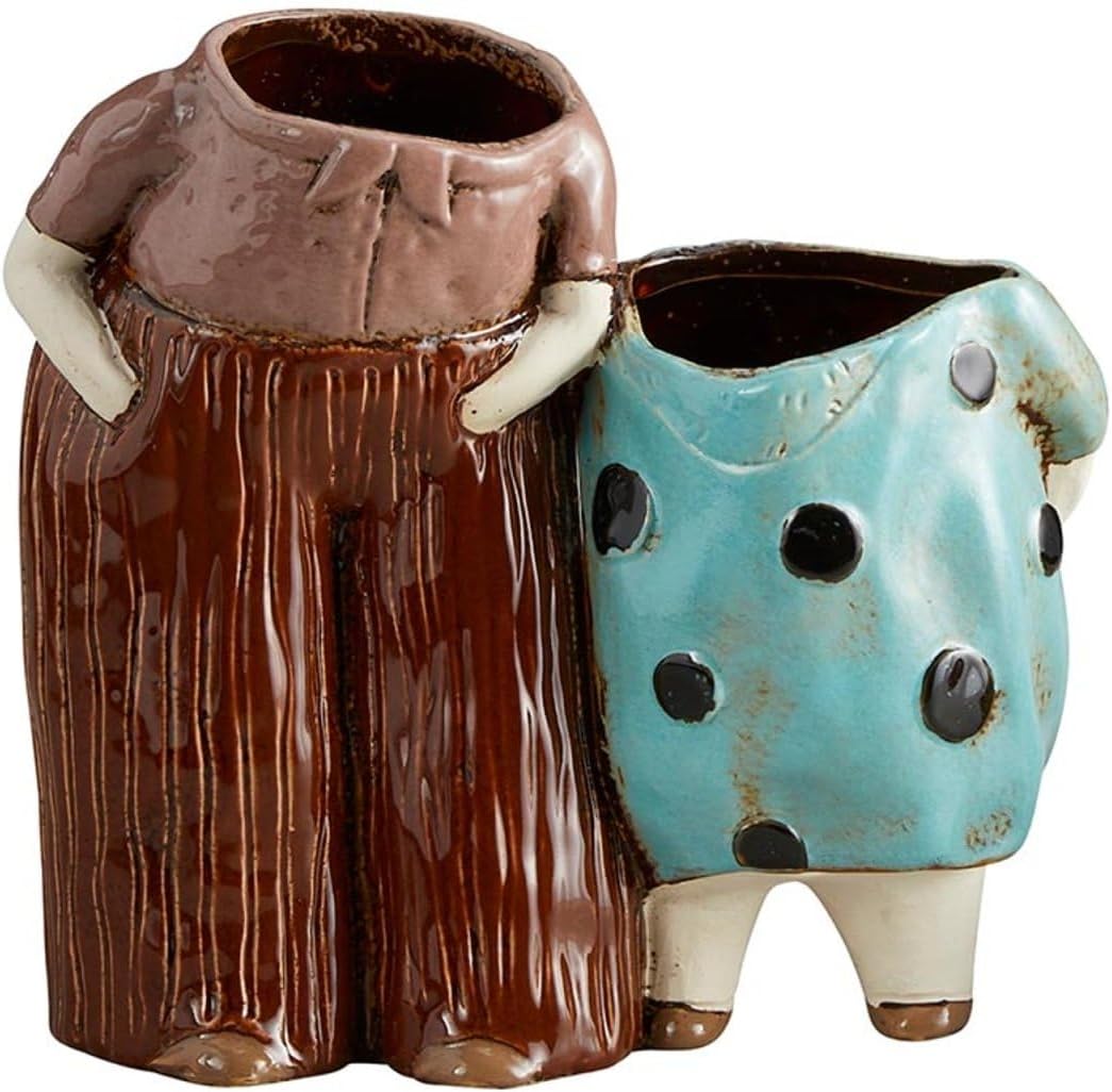 47th & Main Flower Pot for Indoor Plants | Shaped Ceramic Planter Pot, 4" x 8" W x 7.5" H, Grand Parents