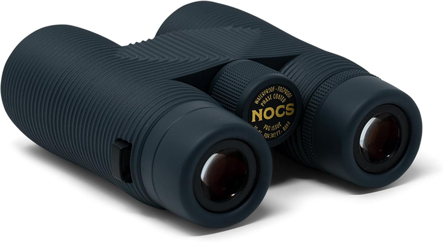 Nocs Provisions Pro Issue 10x42 Compact Fogproof Waterproof Binoculars for Adults & Kids, 10X Magnification, Wide View Multi-Coated Lenses for Bird Watching, Hunting & Stargazing - Talus Gray