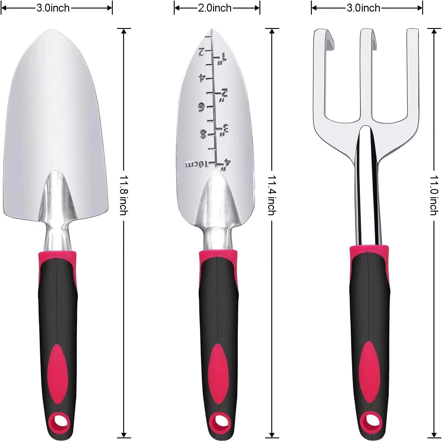 Garden Tool Set, 3 Pieces Aluminum Heavy Gardening Kit Including Hand 