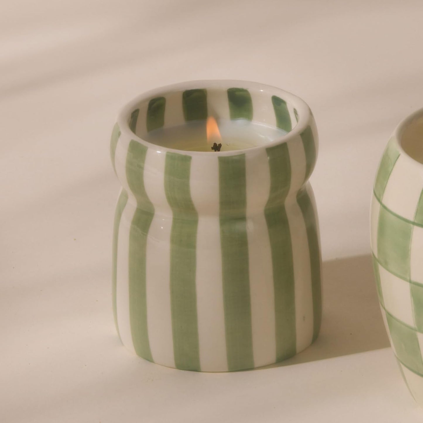 Paddywax Cabana Hand-Painted Scented Candle in Ceramic Reusable Food S