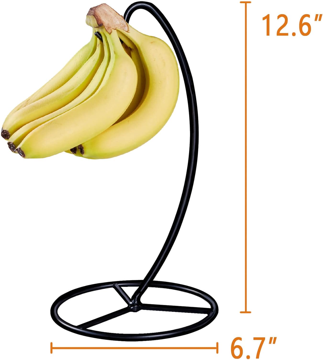 Banana Holder Stand, Banana Hanger Stand Black, Metal Bananas Tree Han