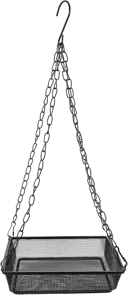 Milisten Outdoor Iron Mesh Bird Feeder Hanging Bird Food Holder for Garden and Balcony Compact Design for Easy Watching Durable Iron Construction Finish