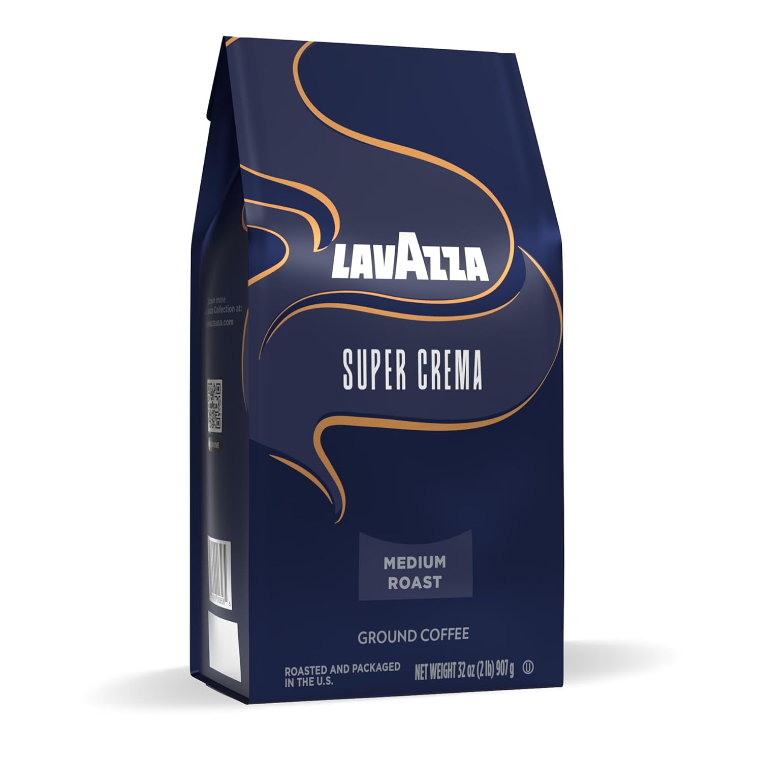 Lavazza Super Crema Ground Coffee, Medium Roast, Arabica and Robusta B