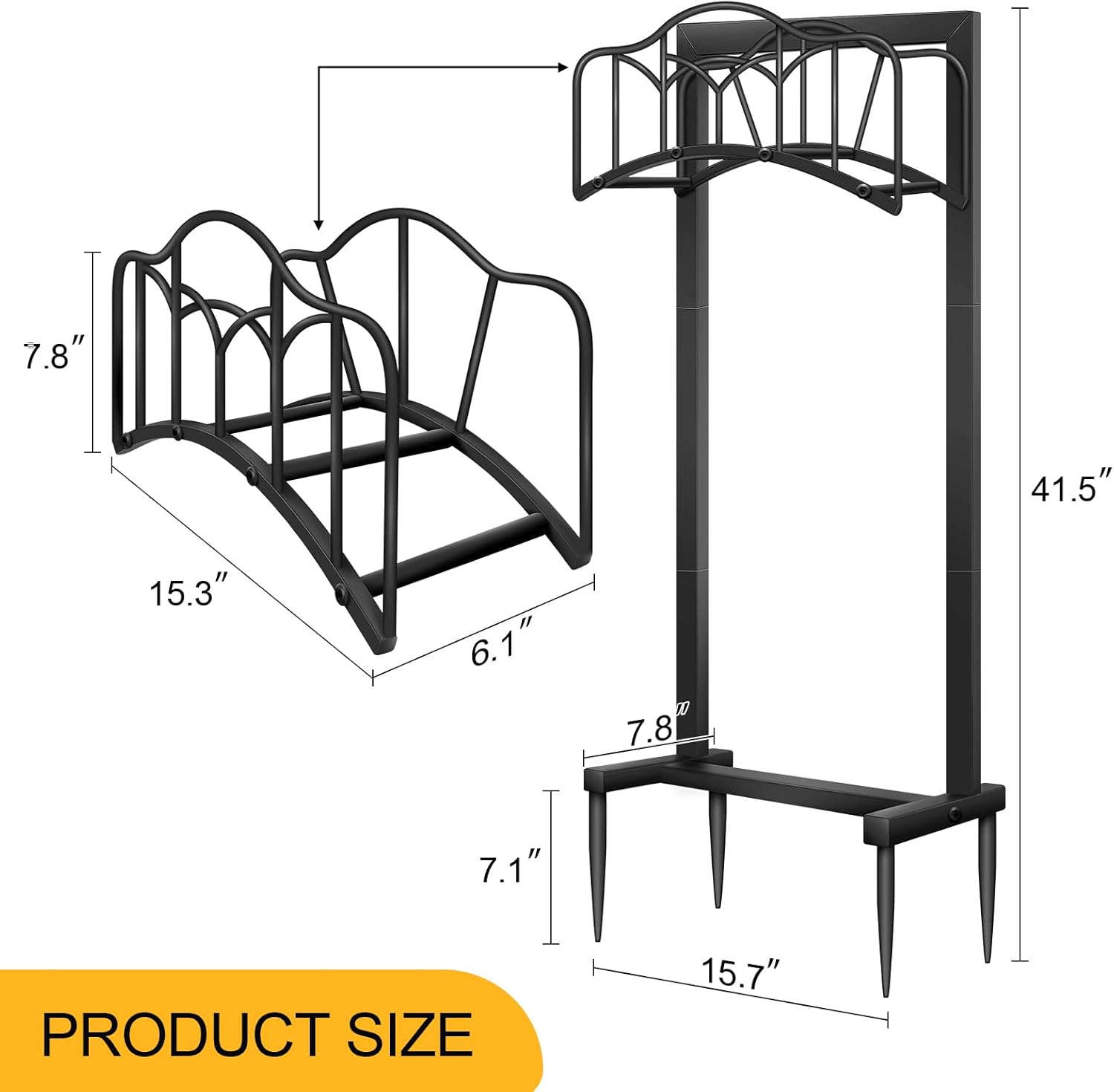 Garden Hose Holder -Upgraded Hose Holder Holds 100-feet Hose,Freestand