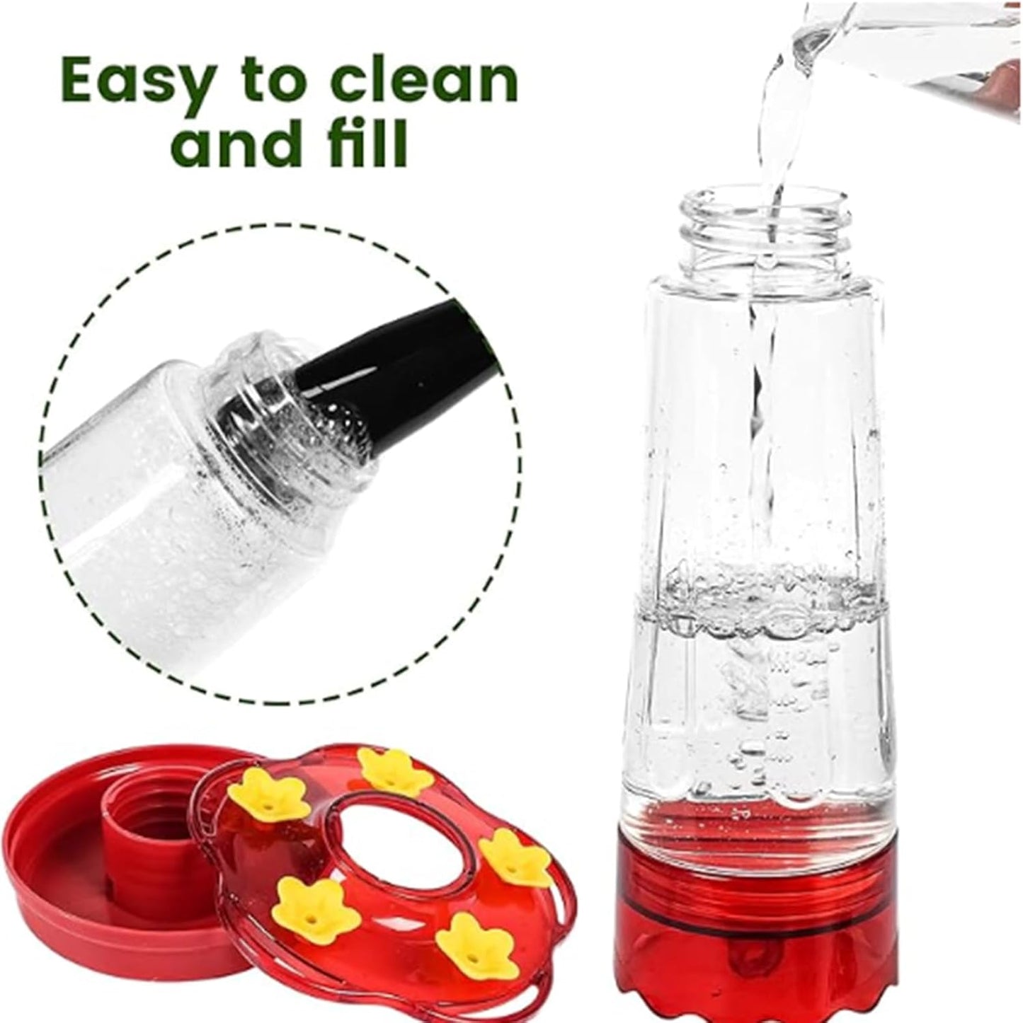 Hummingbird Feeders 15Oz Capacity with 5 Feeding Ports and Perches for Garden Decoration