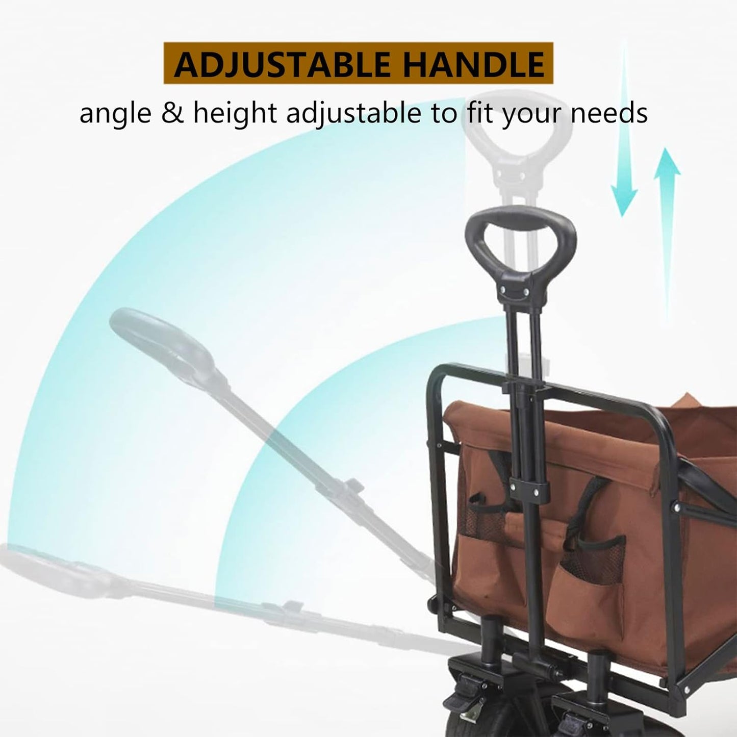 Heavy Duty Collapsible Folding Wagon - All-Terrain Utility Cart for Ou