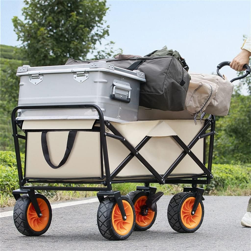 Outdoor Utility Wagon 8" Wheel Portable Camping Cart Garden Shop Sport
