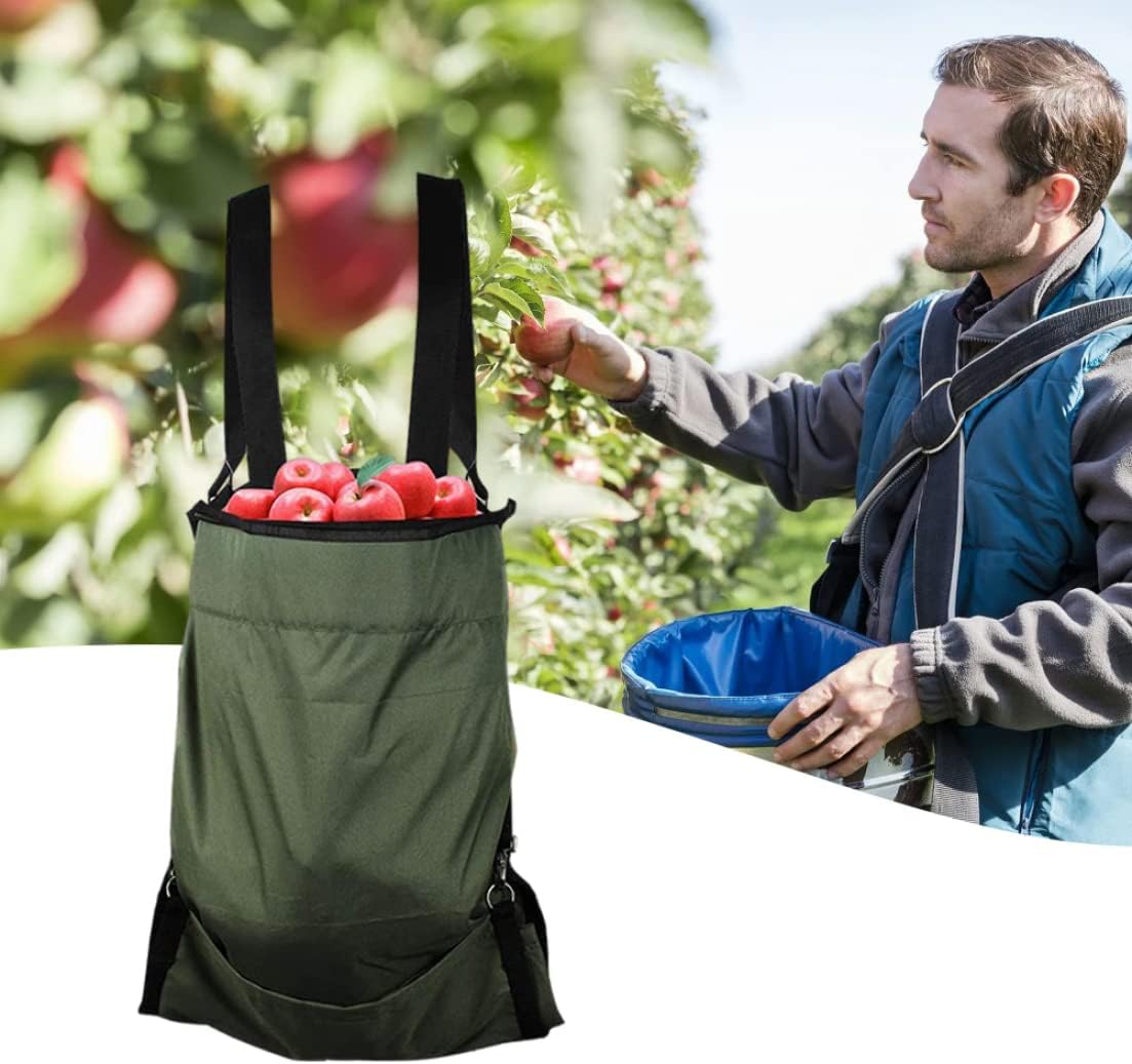 Fruit Picking Apron Waterproof Adjustable Apples Collecting Storage Ba
