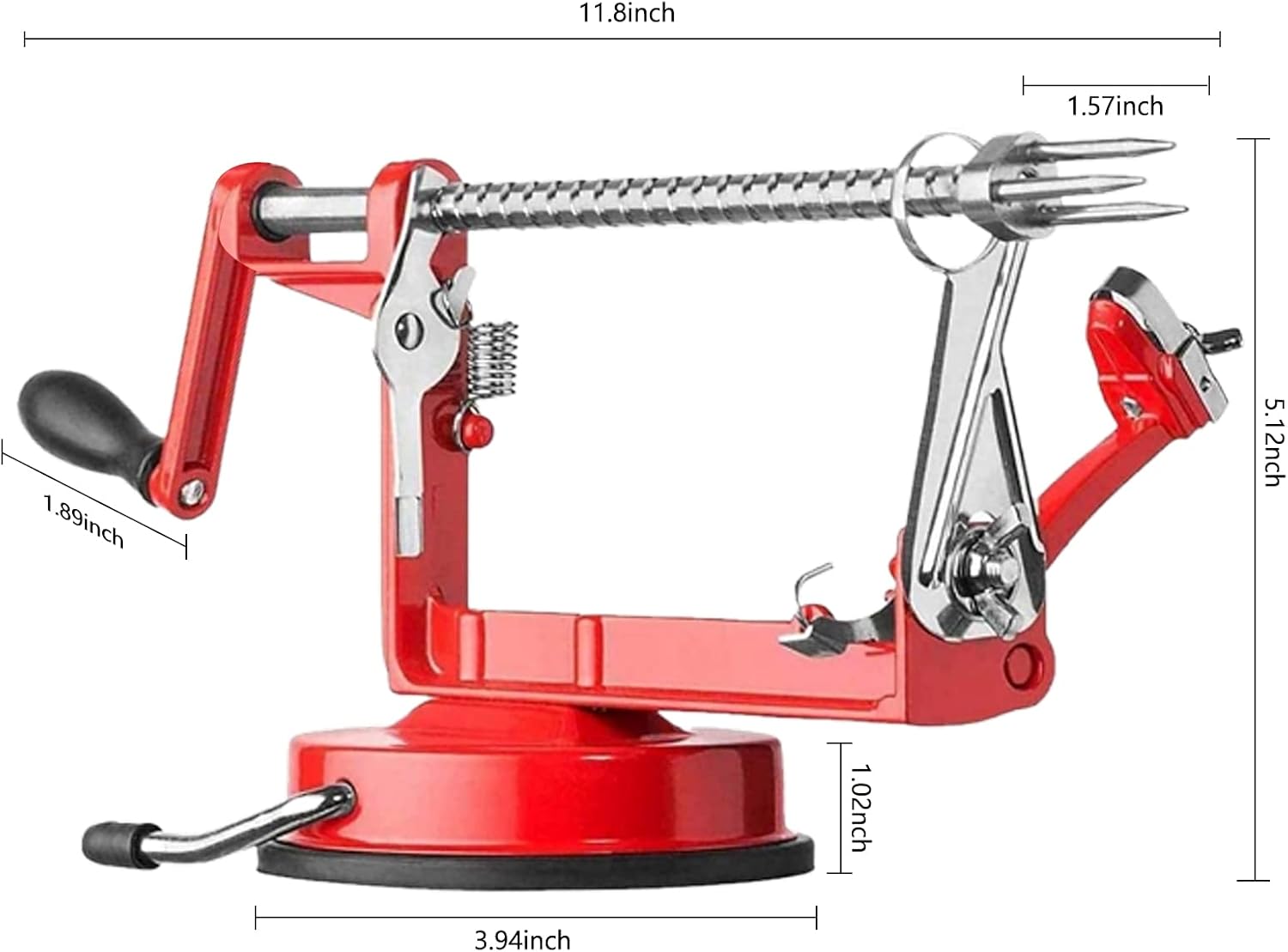Apple Peeler Corer, Long lasting Chrome Cast Magnesium Alloy Apple Pee
