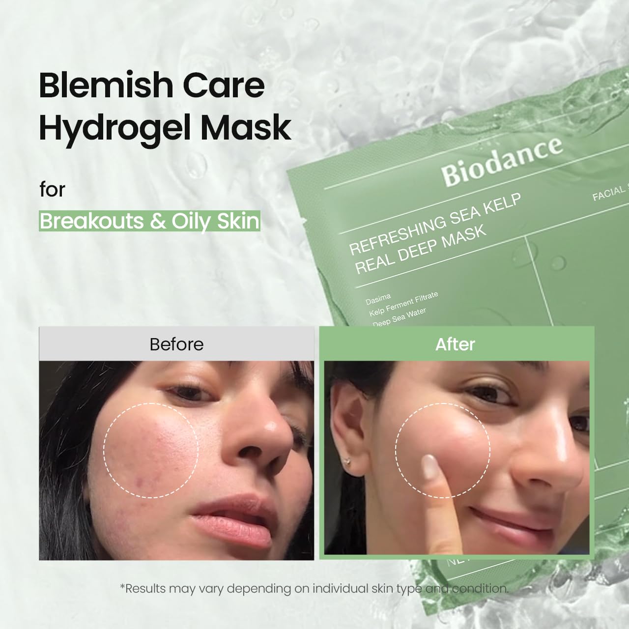 BIODANCE Refreshing Sea kelp Real Deep Mask, Overnight Hydrogel Face M