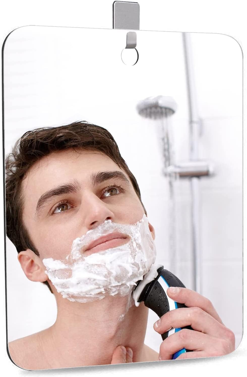 Deluxe Large Fogless Shower Mirror, Fogless Shaving Mirror(7.48 in X 1