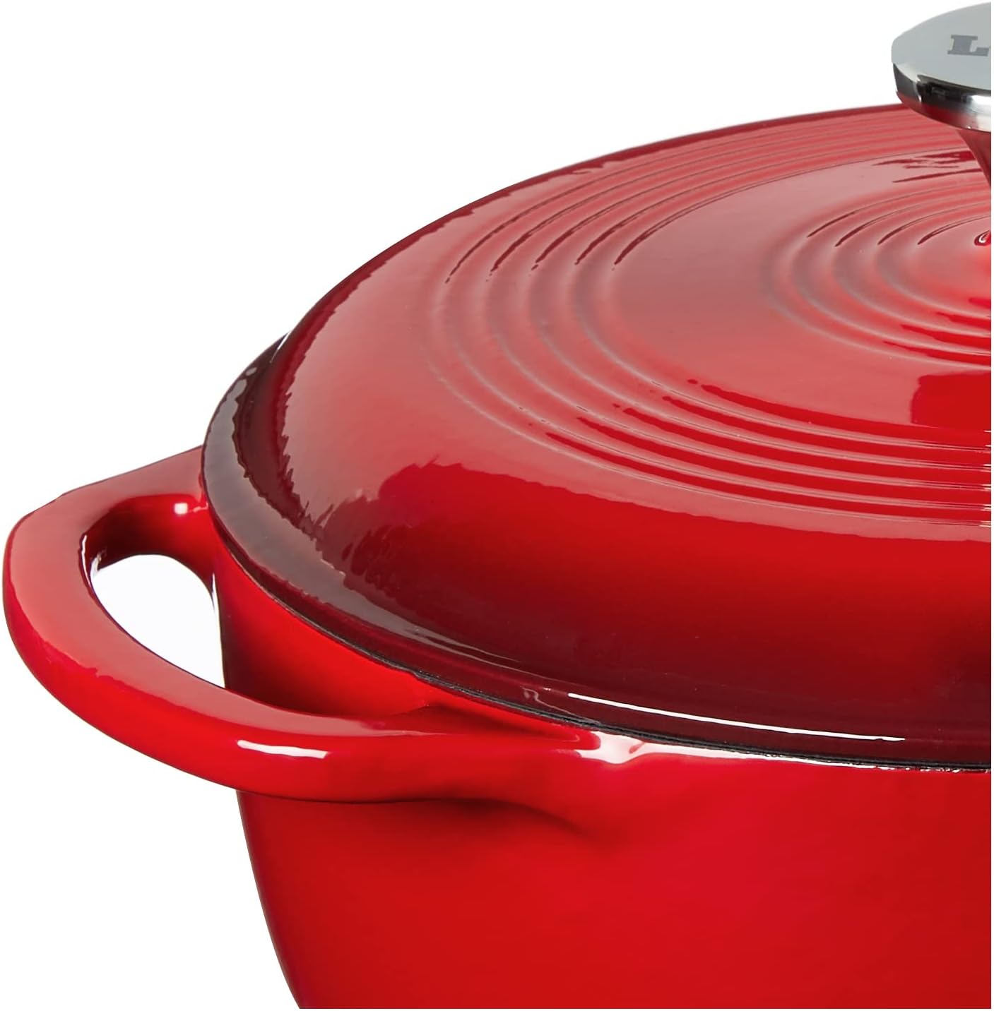 Lodge 4.5 Quart Enameled Cast Iron Dutch Oven with Lid – Dual Handles 
