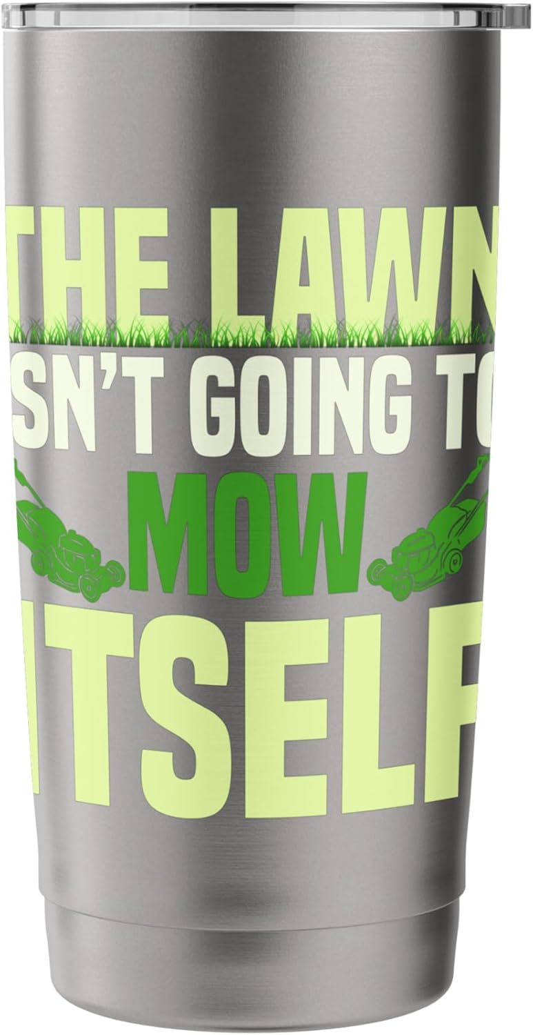 Lawn Mower Yard Care Mowing Gardener Caretaker Landscaping Stainless Steel Insulated Tumbler