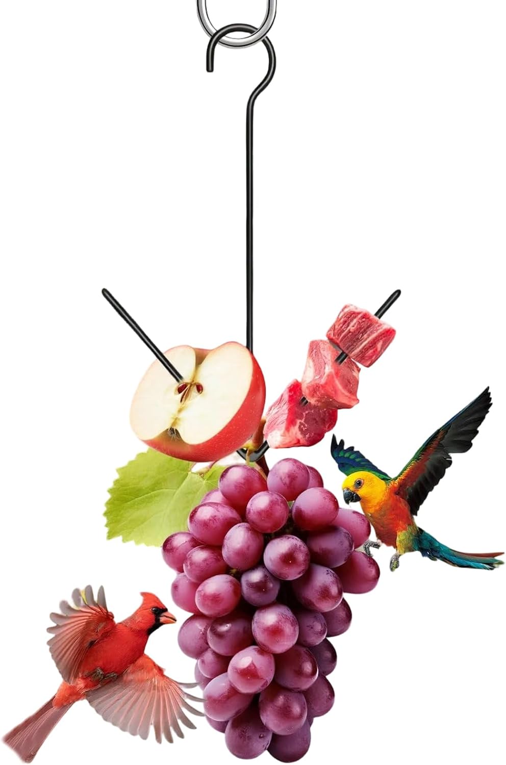 Oriole Bird Feeder, Garden Fruit Dispenser, Outdoor Feeder with Hanging Hook, Decorative Station with Easy Fill, Wildlife Feeding Accessory, Handy Gear for Garden Backyard Patio Lawn Window Balcony