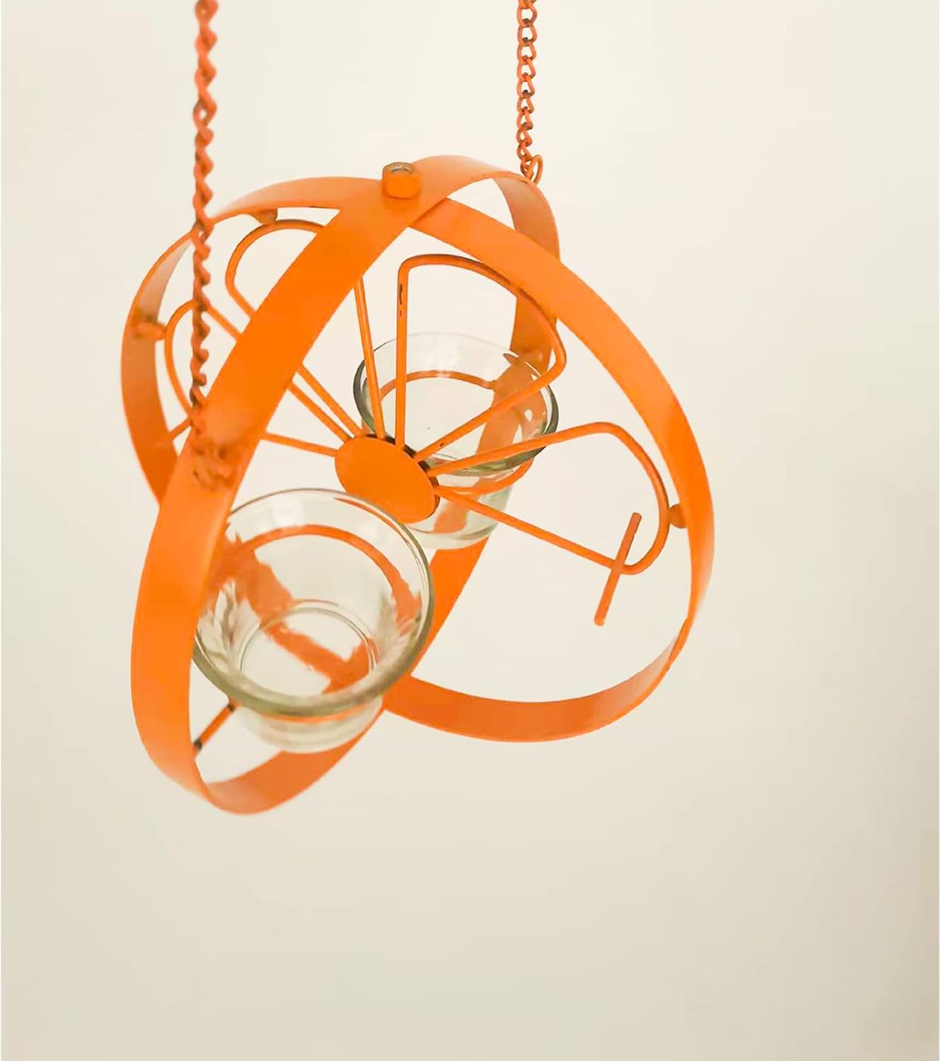 Wild Bird Feeder Hanging for Garden, Metal Outside Wild Bird Feeders with Hanging Chain and Bird Feeding Cup,Bird Feeder as Gift Ideas for Bird Lovers