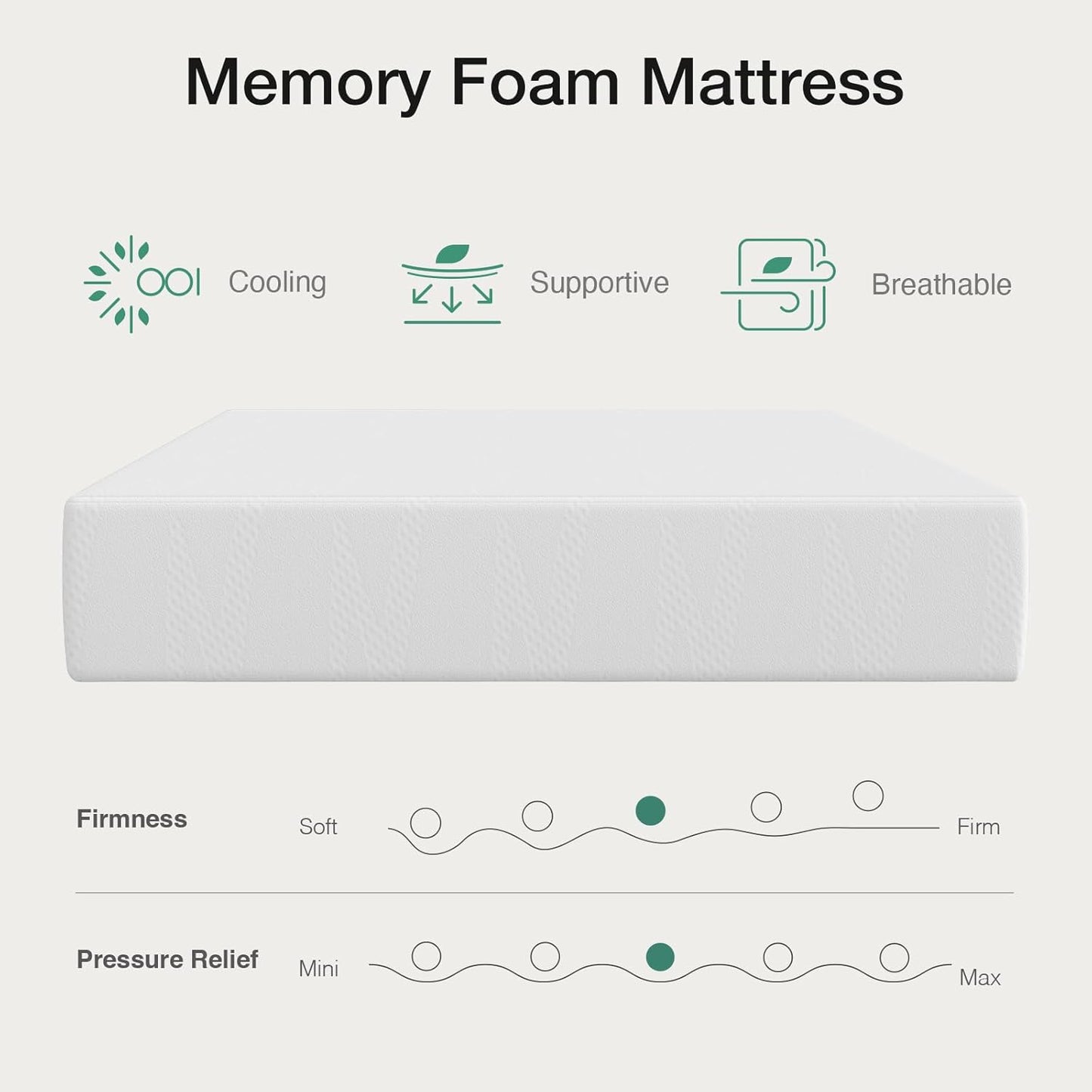 Novilla Twin Mattress, 6 Inch Twin Bed Mattress for Kids, Gel Memory F