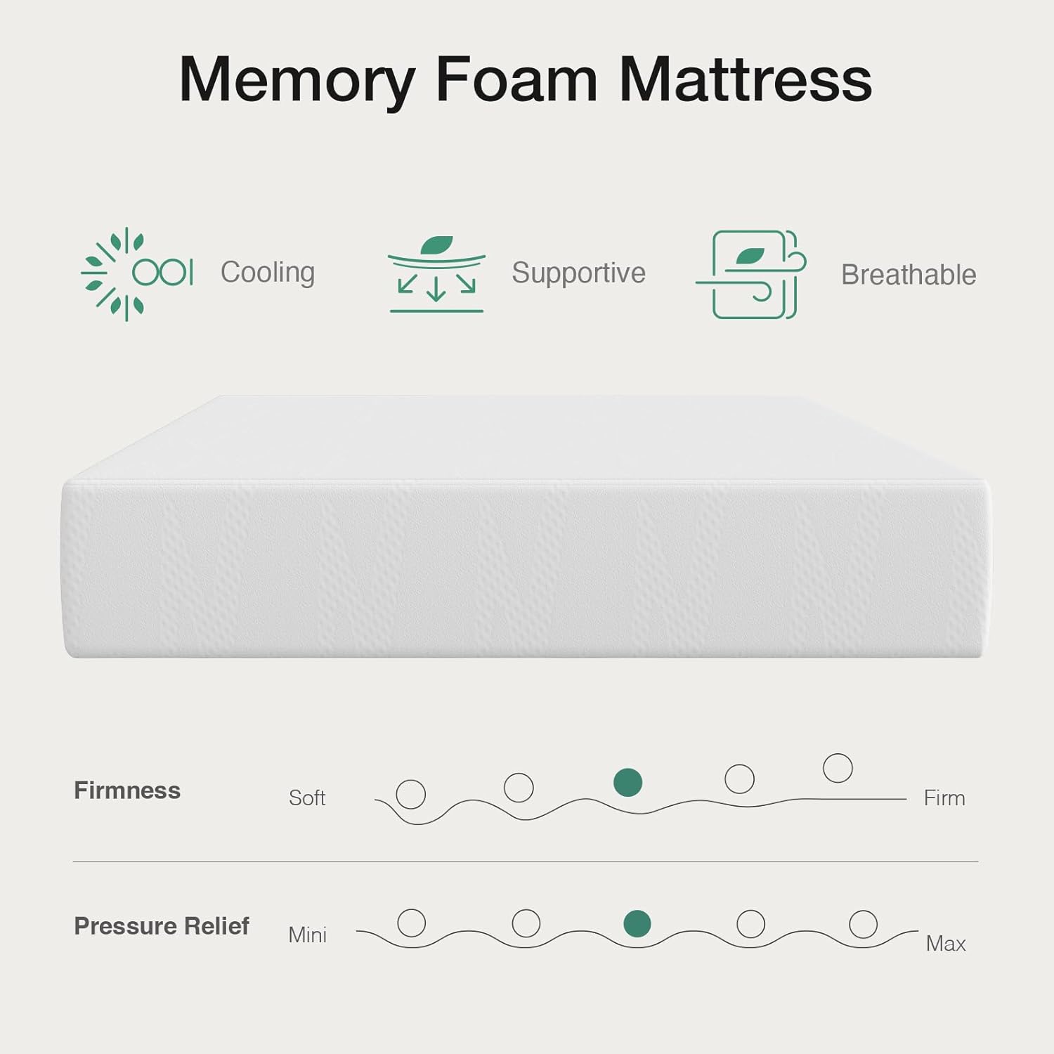 Novilla Twin Mattress, 6 Inch Twin Bed Mattress for Kids, Gel Memory F
