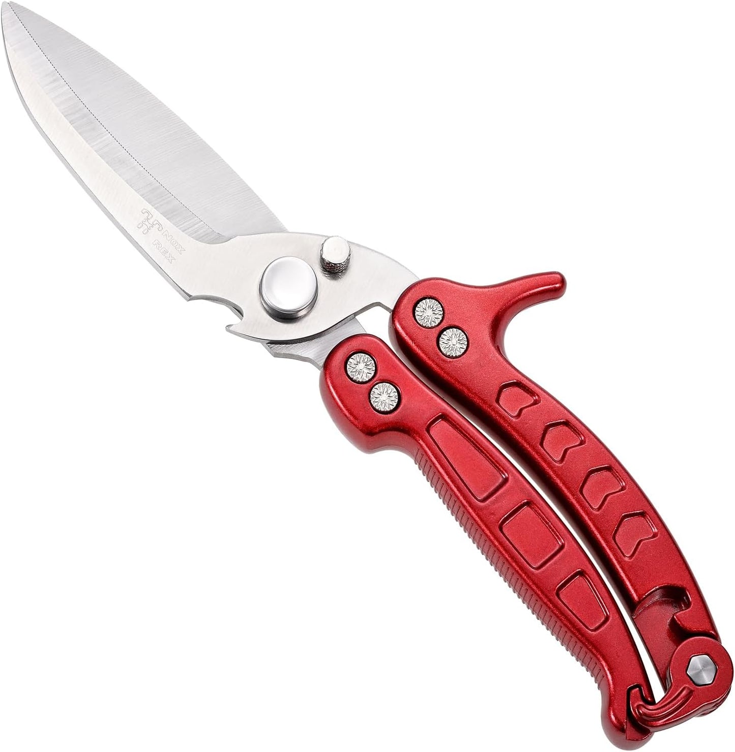 kitchen scissors all purpose Heavy Duty Household Kitchen shears with Safety Buckle for Kitchen Food Handling, Barbecuing,Garden, Camping Poultry Scissors Red