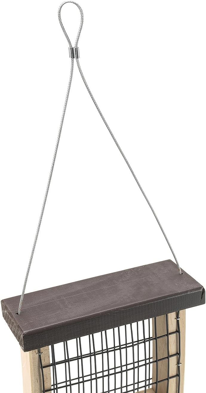 Rocky Mountain Goods Wood Bird Feeder with Suet Holder for Outside Han