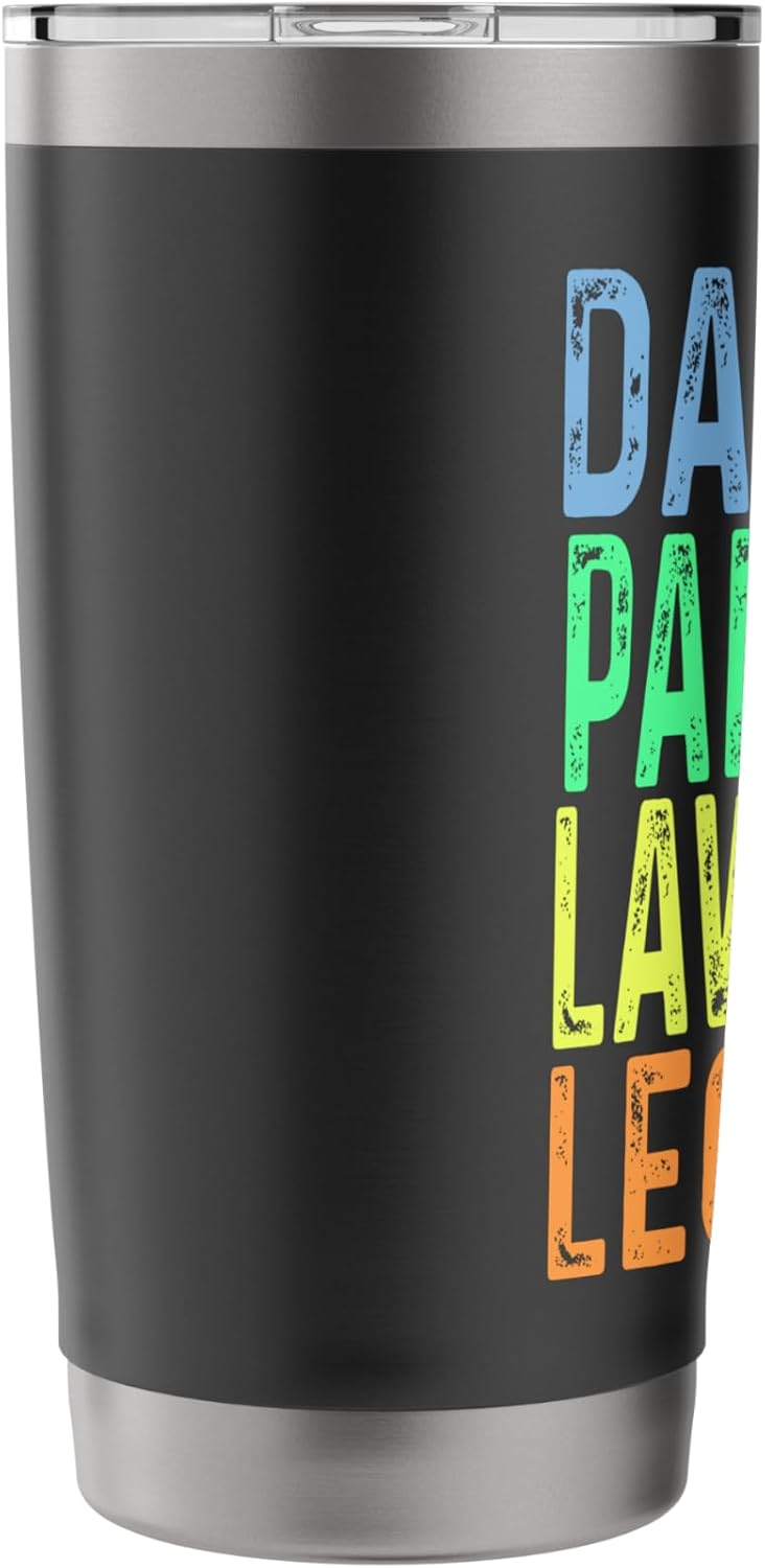 Funny Dad Pappy Lawn Care Legend Grass Mowing Lawn Mower Dad Stainless Steel Insulated Tumbler