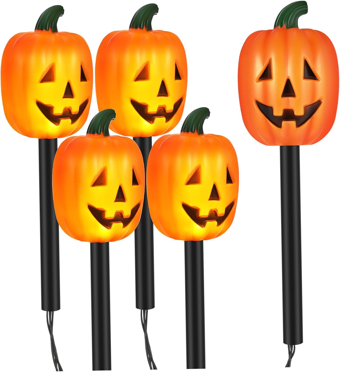 Milisten 1Set Halloween Pumpkin Solar Lights of Warm Solar Garden Lights for Outdoor Decorations Compact for Halloween Battery Powered Durable