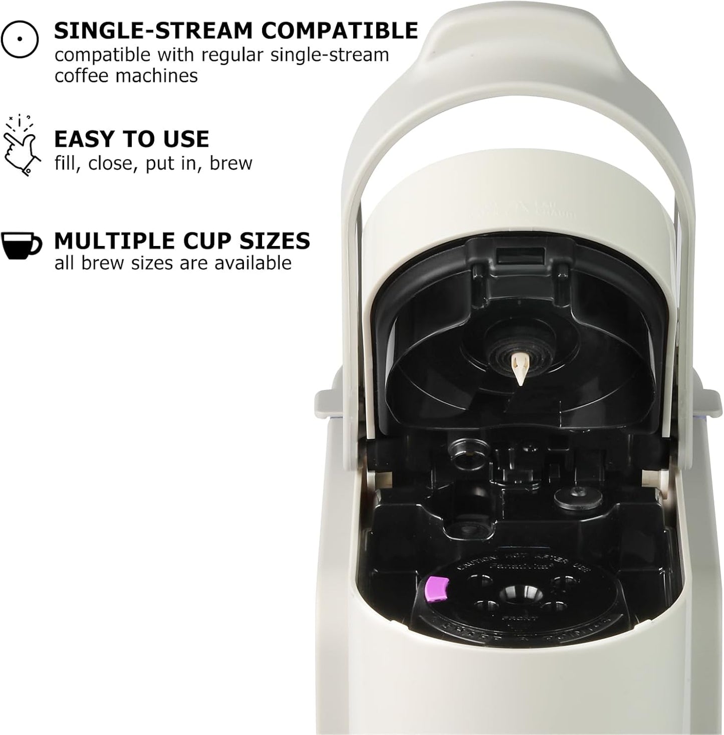 Reusable K Cups for Keurig, 2-Pack Refillable Coffee Pods with 5 Holes