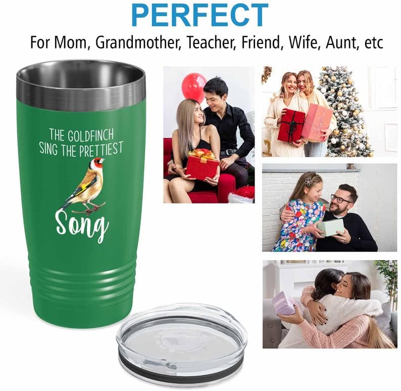 Bird Lover Green Edition Viking Tumbler 20oz - Prettiest Song - Hummin