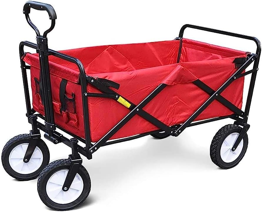 Handcart, Folding Garden Trolley Cart Heavy Duty Wagon Multi-Function 