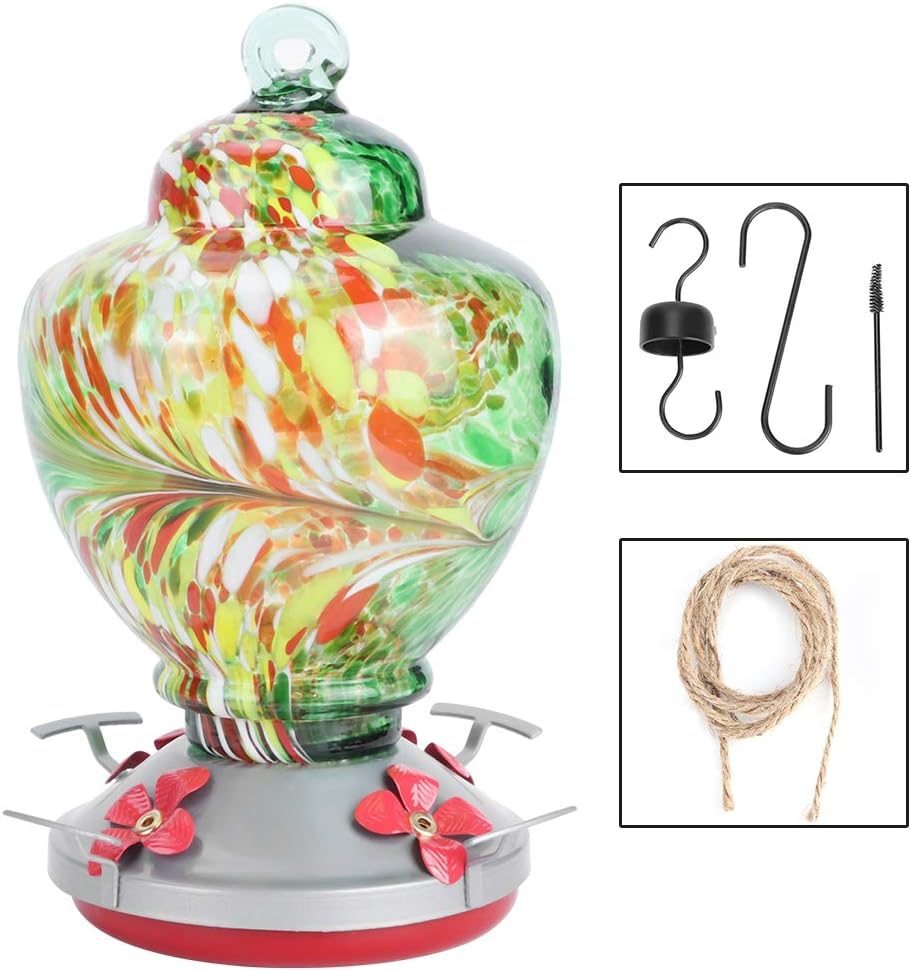 ZJchao Hummingbird Feeders for Outdoors, Bird Water Dispenser with Col