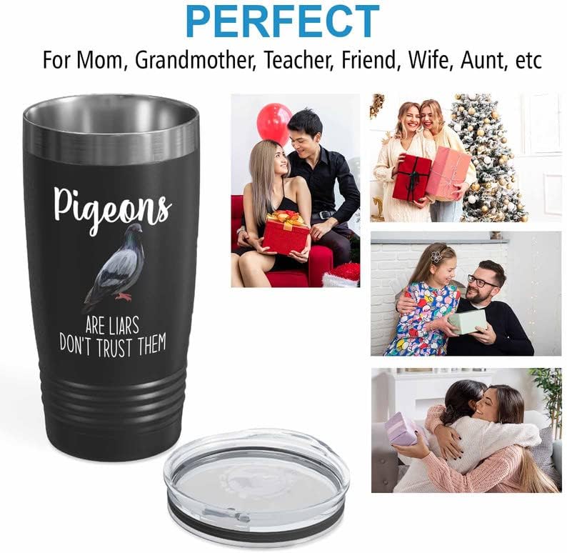 Bird Lover Black Edition Viking Tumbler 20oz - Don't Trust pgeon - Hum