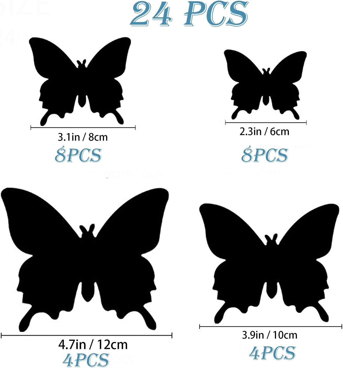 Butterfly Wall Decor 24/48 PCS, 3D Butterflies Stickers for Party Deco