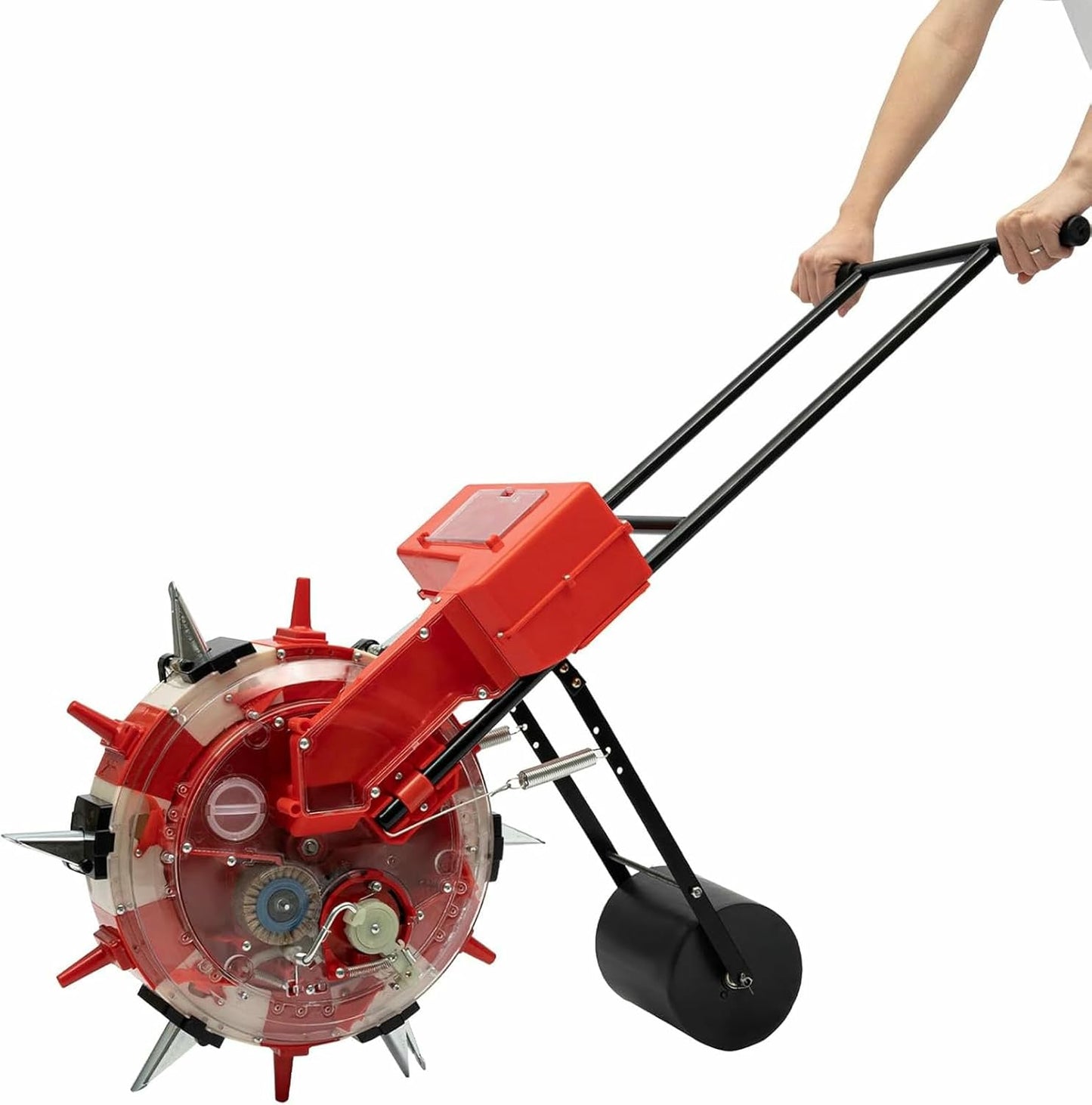 Manual Seed Planter Machine (10 Ports), Hand-Push Roller Seeder, Push Garden Seeder Agricultural Seeds Dispenser for Corn Soybean