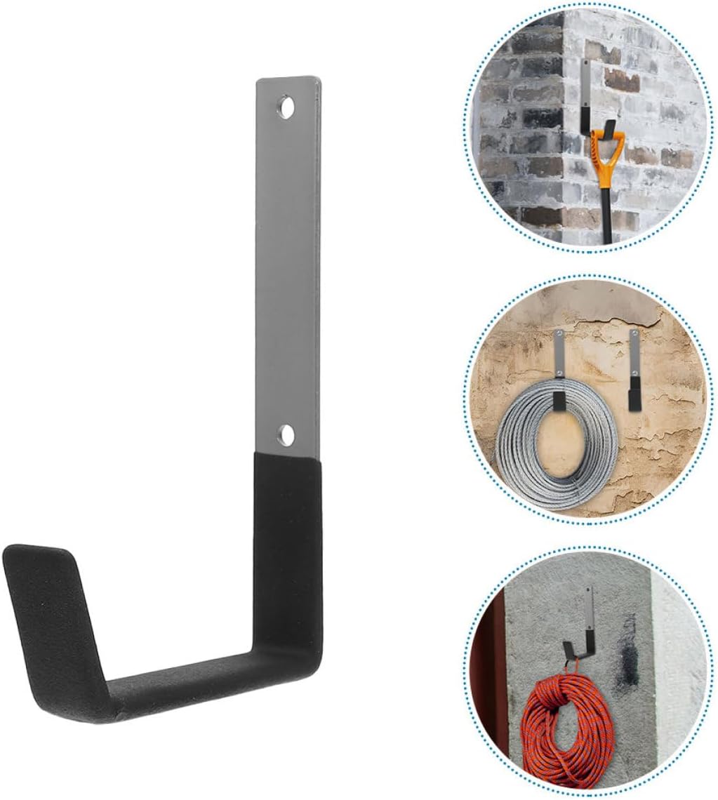 PRETYZOOM Heavy Duty Steel Garage Storage Hooks Wall Mount Tool Organizer U-Shaped Hooks for Garden Tools and Bicycle Equipment Medium Size 2pcs