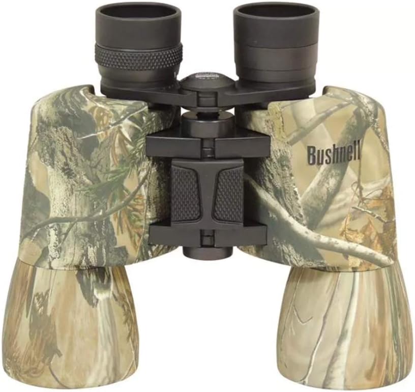 Bushnell PowerView 10x50mm Porro Prism Instafocus Binoculars – Realtree AP Camo, Ideal for Hunting, Birding, Hiking & Outdoor Adventures