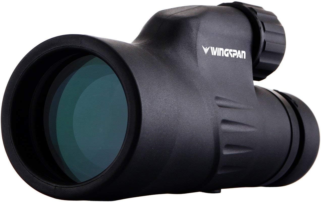 Wingspan Optics Explorer High Powered 12X50 Monocular. Bright and Clea