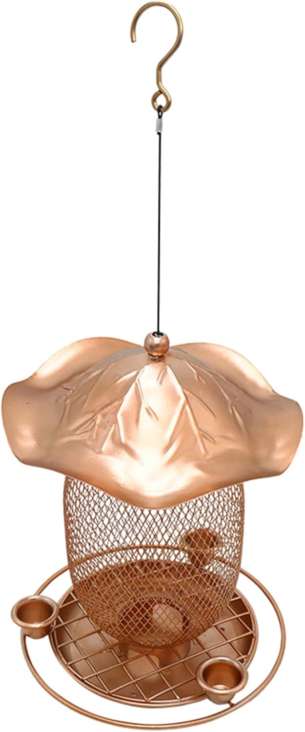 Iron Bird Feeder for Outdoor Hanging Large Capacity Wild Bird Feeder S