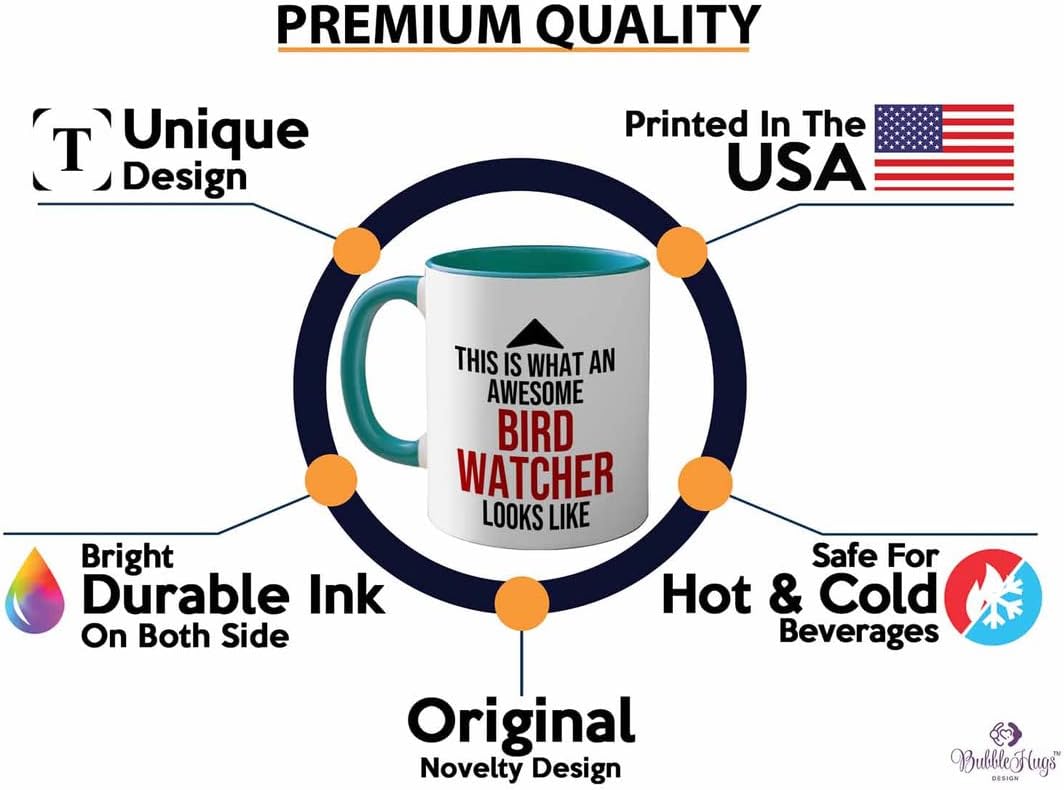 Bird Lover Two Tone Green Edition 11oz - Awsome Bird Watcher Looks Lik
