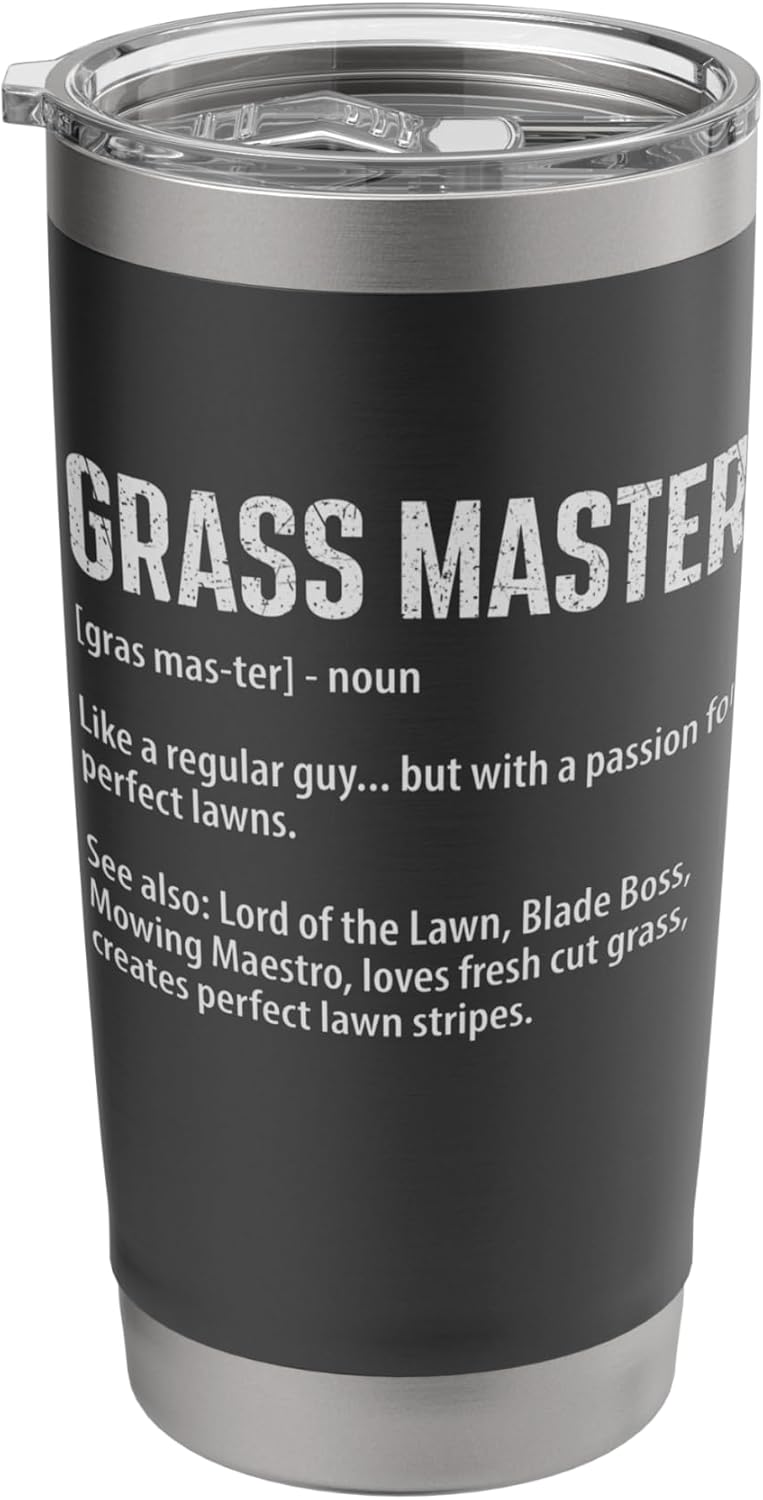 Grass Master - Landscaping Lawn Mower Mowing Stainless Steel Insulated Tumbler