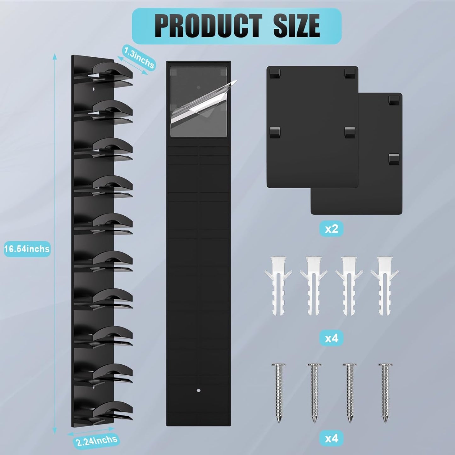 Hat Organizer for Baseball Caps 2Pack, Hat Rack for Wall with Strong A