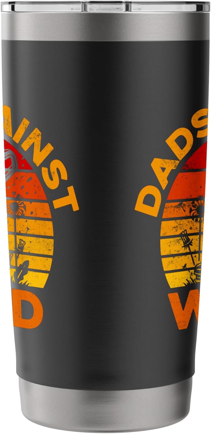 Dads Against Weed Lawn Care Funny Gardening Mowing Design Stainless Steel Insulated Tumbler
