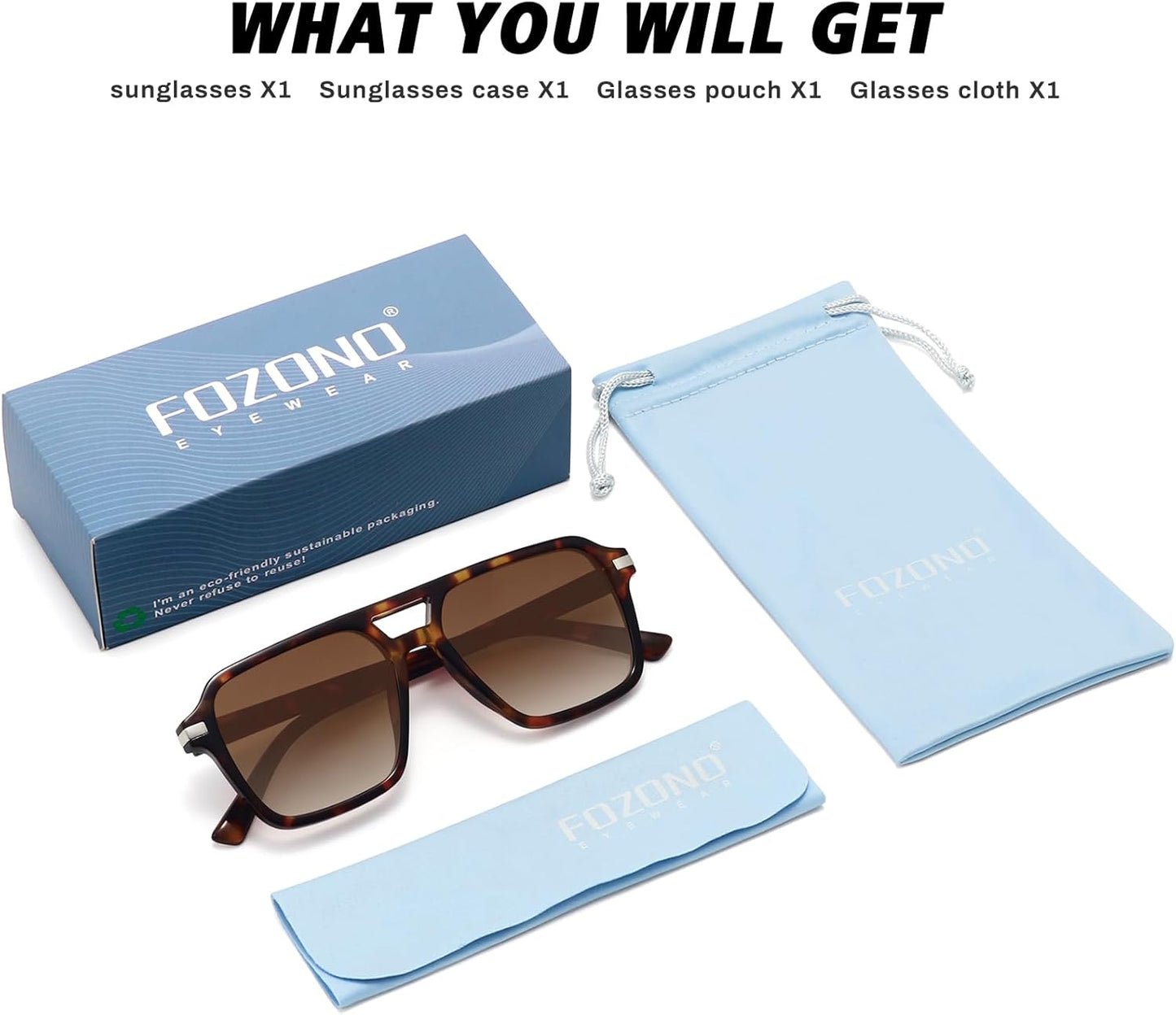 Retro Aviator Sunglasses for Women Men Trendy Classic Square 70s 80s 9