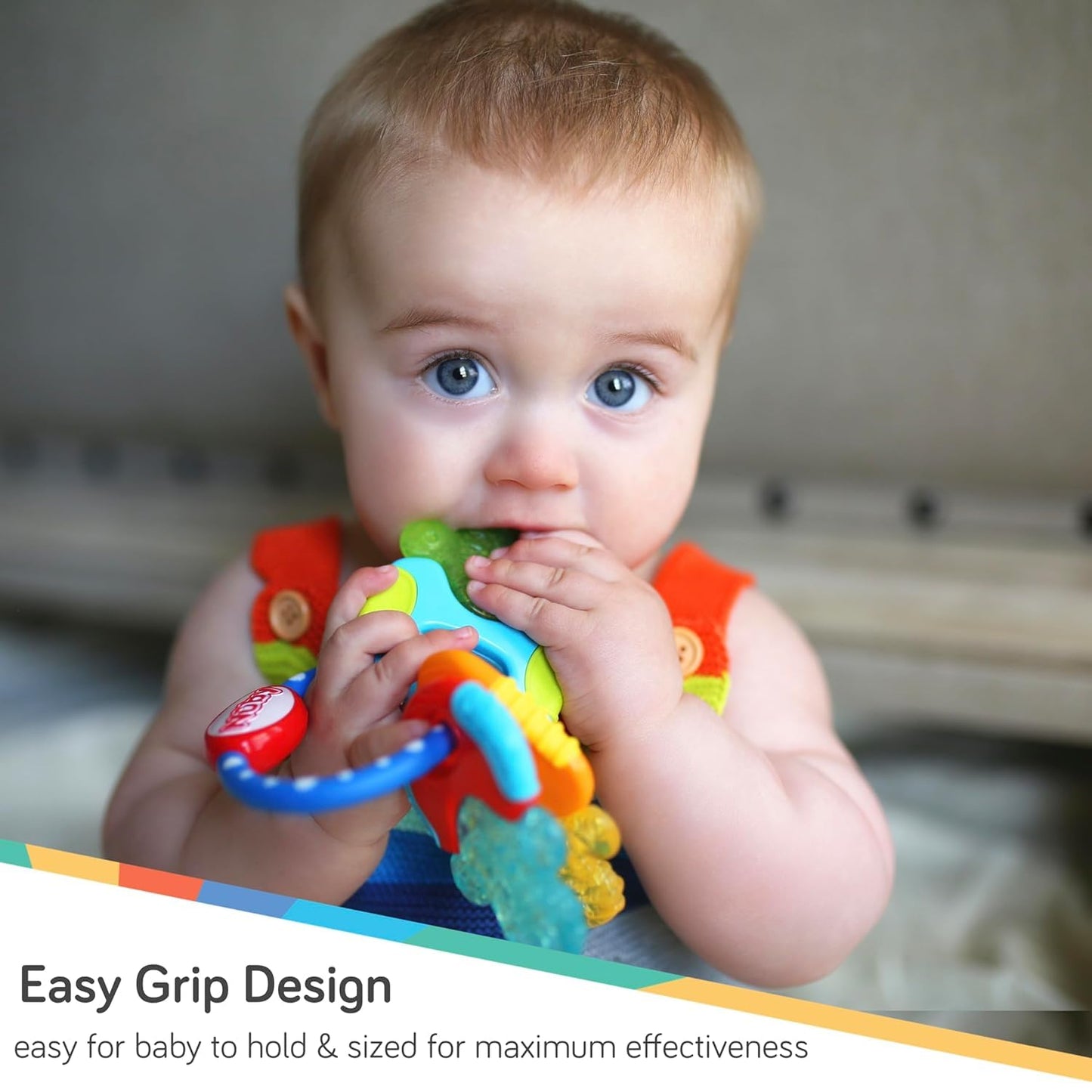 Nuby Ice Gel Teether Keys - Silicone Soothing Baby Teether Toys for In