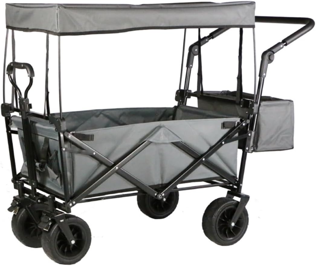 Collapsible Wagon Cart with Wheels Foldable Folding Wagons Carts Silen